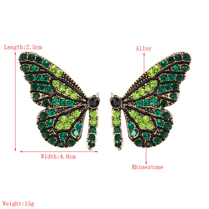 Butterfly Wings Color Diamond  Earrings