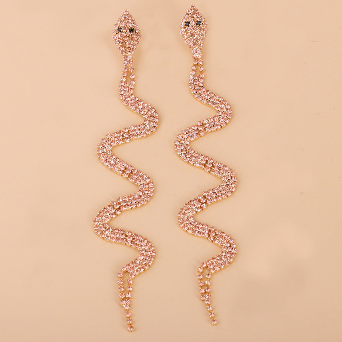 New  Inlaid  Diamond Snake Earrings