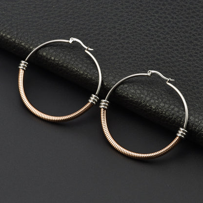 1 Set Simple Style Circle Stainless Steel Plating Choker