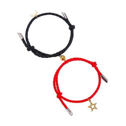 New Xingyue Spaceman Pu Rope Bracelet Magnet Suction Couple Bracelet Pair Exclusive For Cross-border Ornament Wholesale