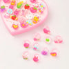 24 Love Boxed Set Box Cartoon Ring Set Children'S Resin Plastic Ring Wholesale Nihaojewelry