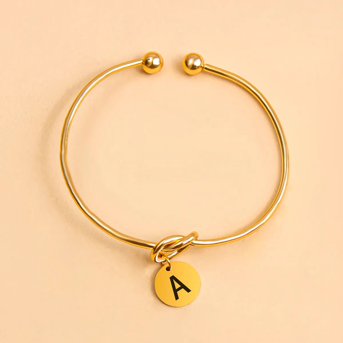 26 Letter Knot Open Bracelet