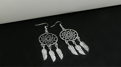 Ethnic Style Geometric Plating Alloy Gem Earrings