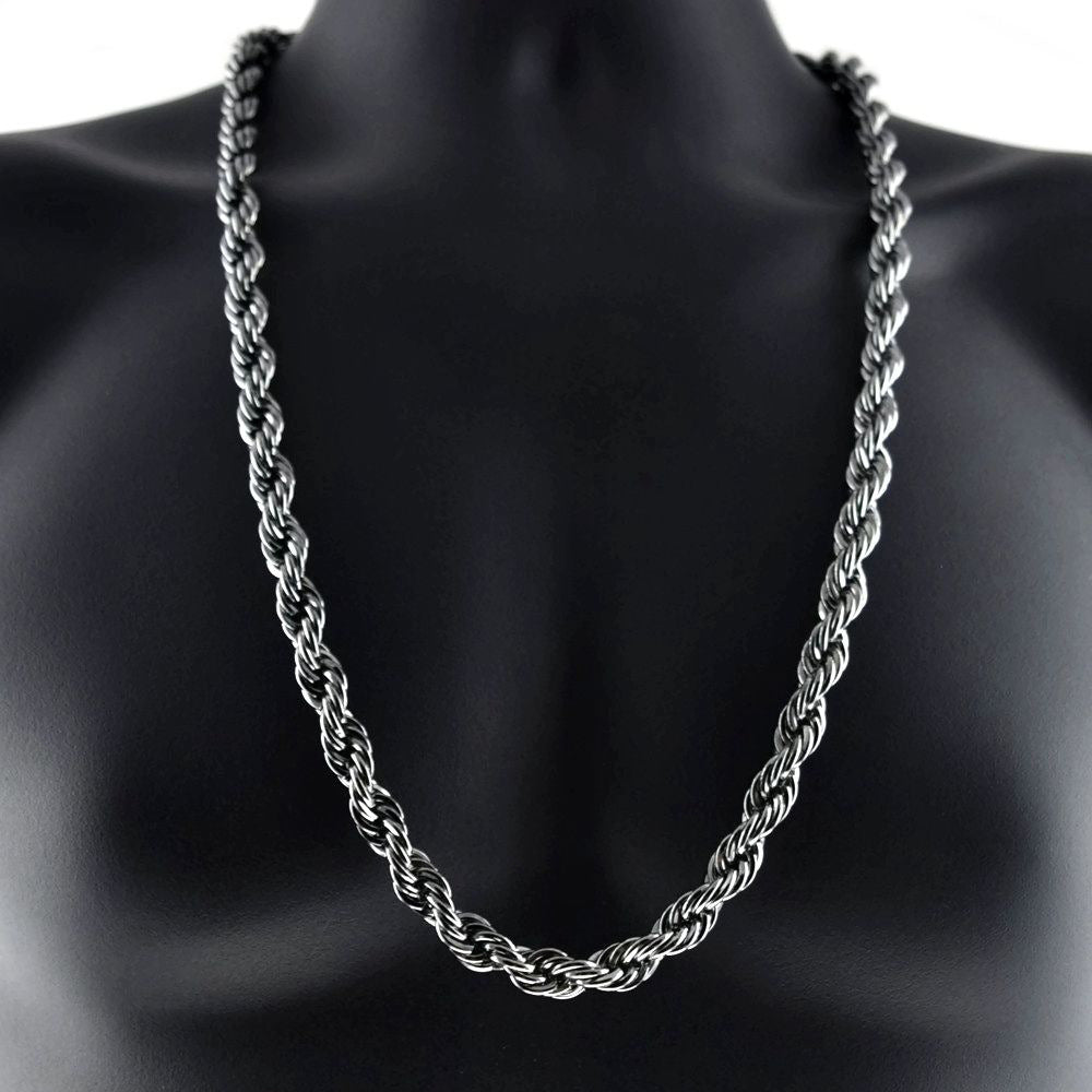 Twist Chain Necklace Metal Twist Thick Long Twist Chain Necklace