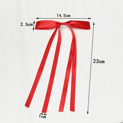 2.5cm Polyester Multi-Color Girl Ribbon Bow Hairpin Lady Temperament Double Ribbon Duckbill Clip Top Clip Hair Accessories