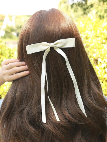 2.5cm Polyester Multi-Color Girl Ribbon Bow Hairpin Lady Temperament Double Ribbon Duckbill Clip Top Clip Hair Accessories