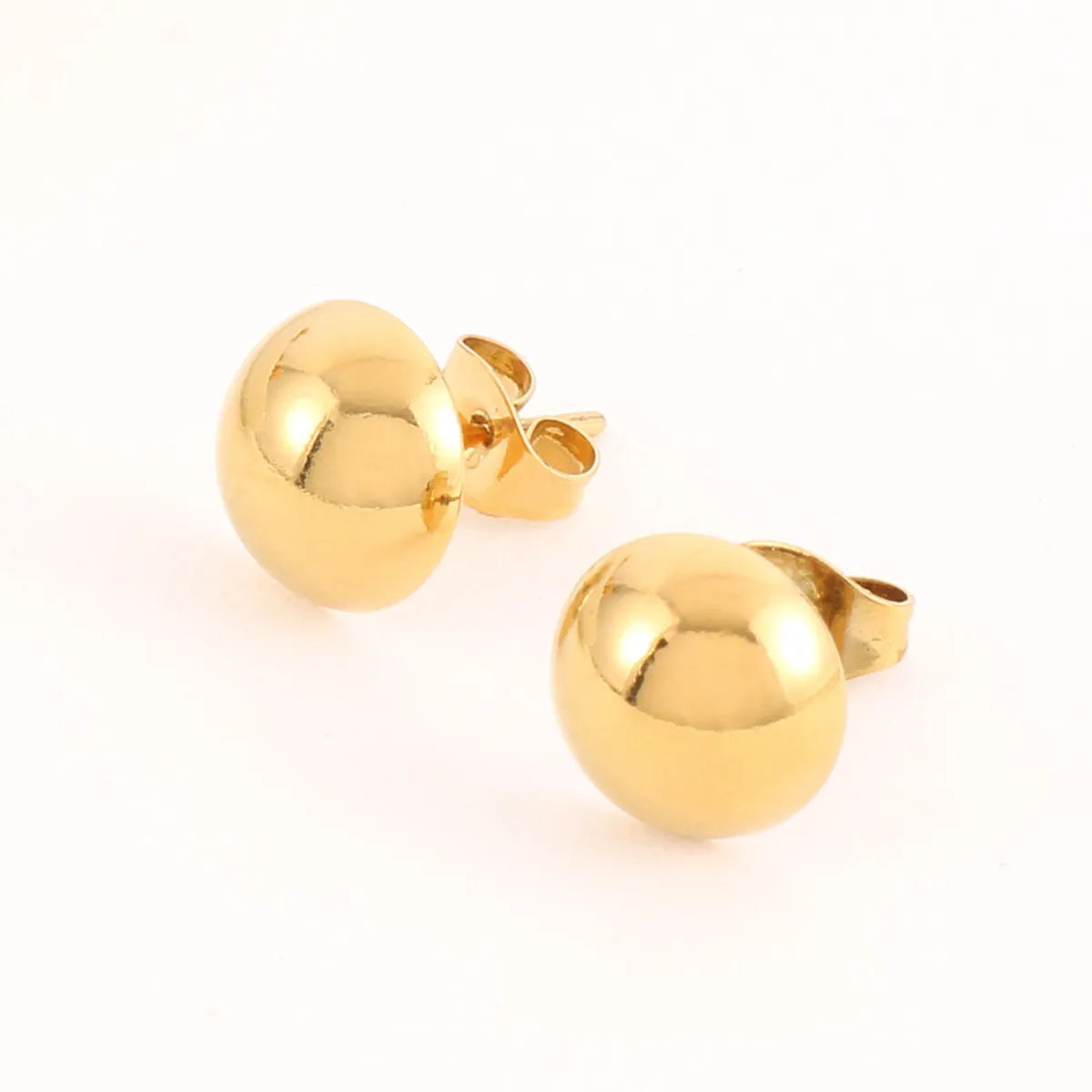 3 Pairs Elegant Cute Round Stainless Steel Ear Studs