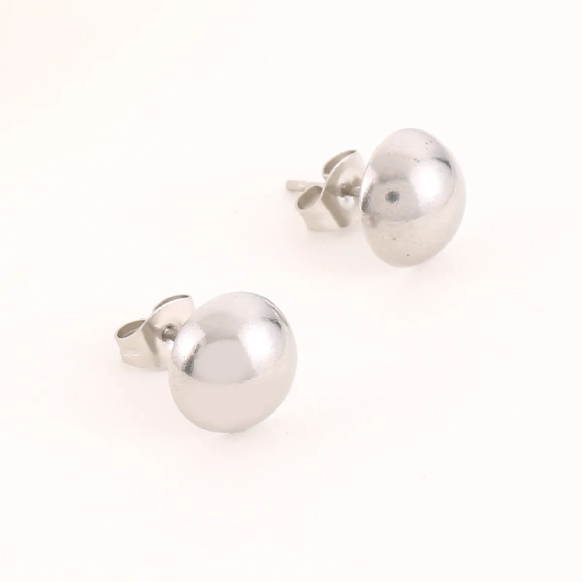 3 Pairs Elegant Cute Round Stainless Steel Ear Studs