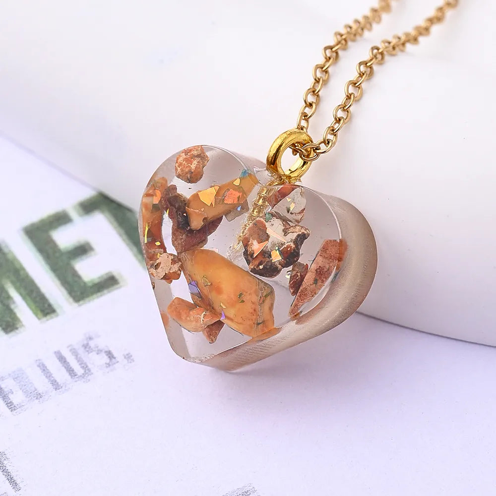 3 Pc/Package 18x16mm Hole 2~2.9mm Natural Stone Marble Heart Shape Pendant