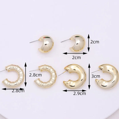 3 Pairs Simple Style Commute Geometric Plating Arylic Ear Studs