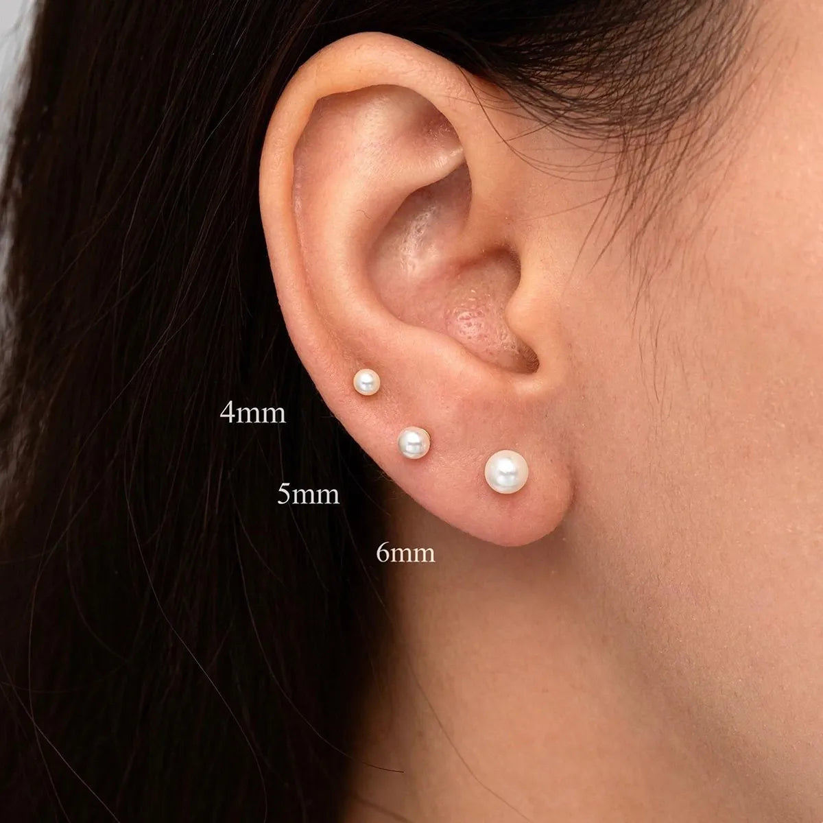 3 Pairs Simple Style Round Plating Inlay Stainless Steel Artificial Pearls 14k Gold Plated Ear Studs