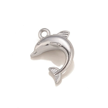 3 PCS/Package 13*22mm 15 * 20mm 19*22mm 304 Stainless Steel Conch Dolphin Shell Pendant