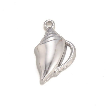 3 PCS/Package 13*22mm 15 * 20mm 19*22mm 304 Stainless Steel Conch Dolphin Shell Pendant