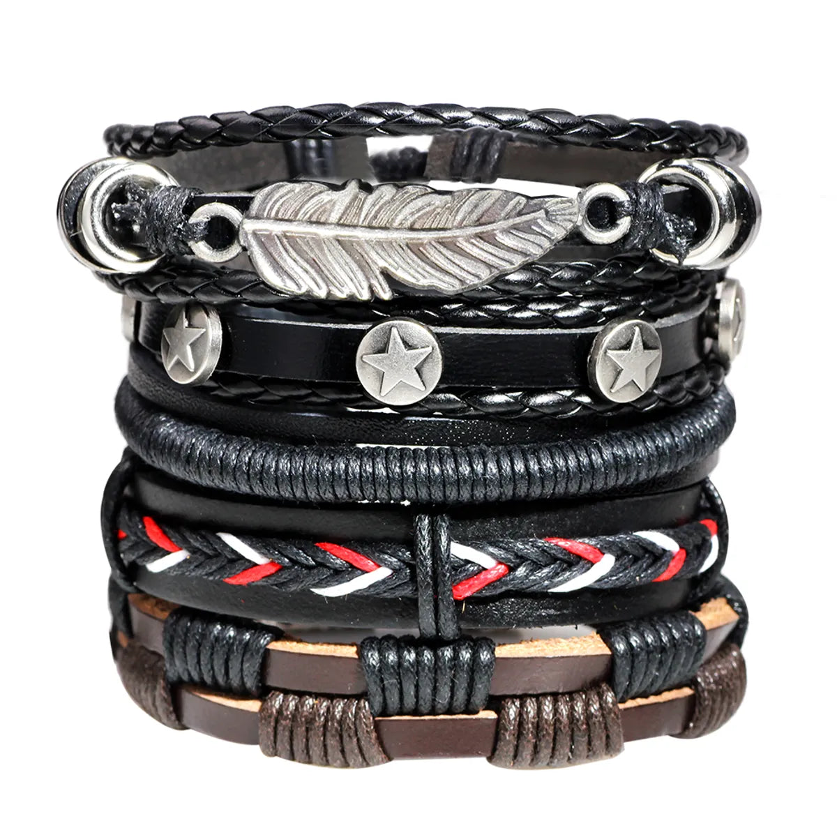 Fashion Cross Pu Leather Alloy Leather Unisex Bracelets