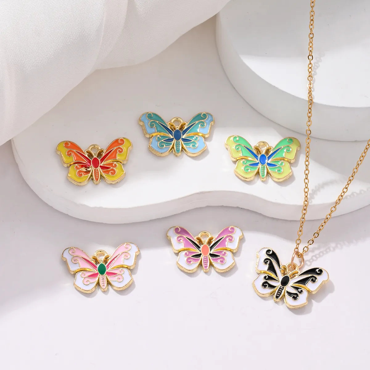 3 Pieces Hole Under 1mm Alloy Alloy Multicolor Pendant