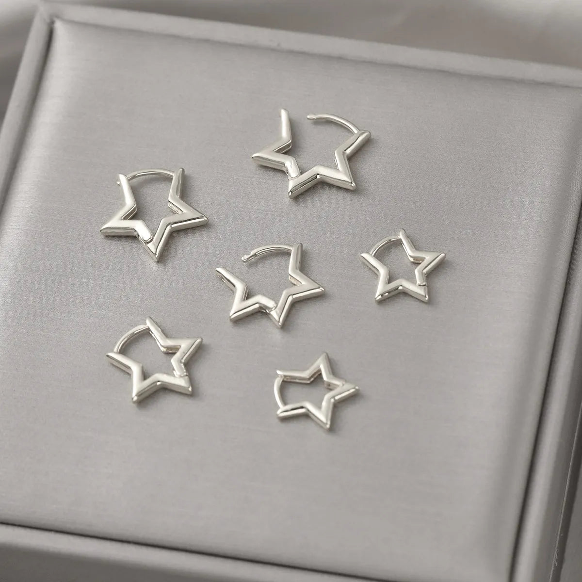 3 Pieces Set IG Style Cute Simple Style Star Alloy Earrings