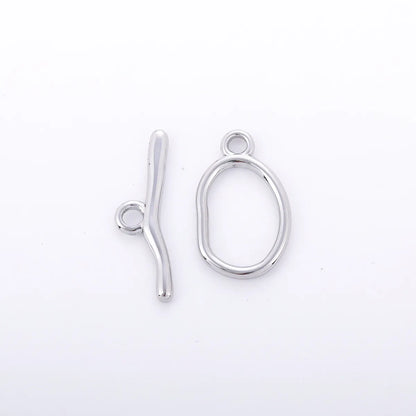 3 Sets Per Pack 18 * 20mm 24 * 7mm 304 Stainless Steel OT Buckle Heart Shape Solid Color OT Buckle Pendant Jewelry Buckle