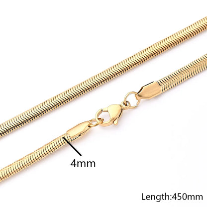 3 Strands/Package 304 Stainless Steel 18K Gold Plated Jewelry Accessories