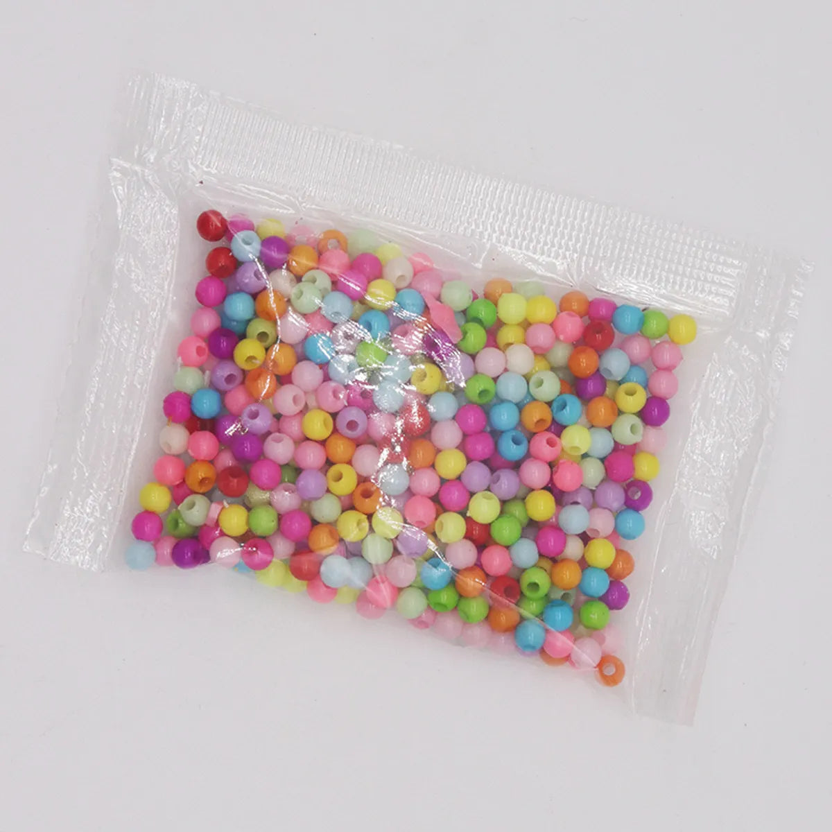 300 Pieces Per Box Diameter 4mm Hole 1~1.9mm Plastic Round Sandblasted Beads