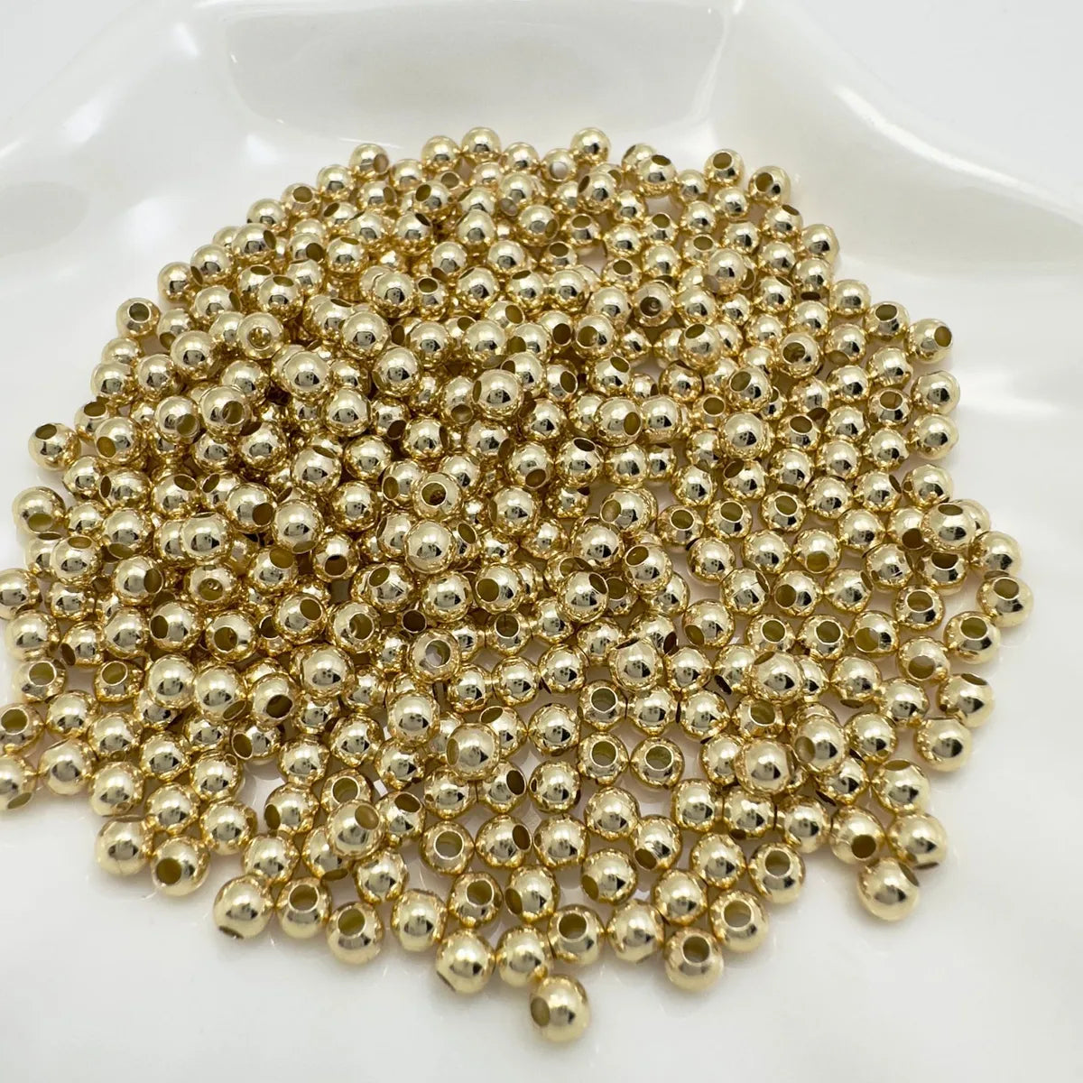 3000 Pieces Per Pack Diameter 3mm Copper Solid Color Beads