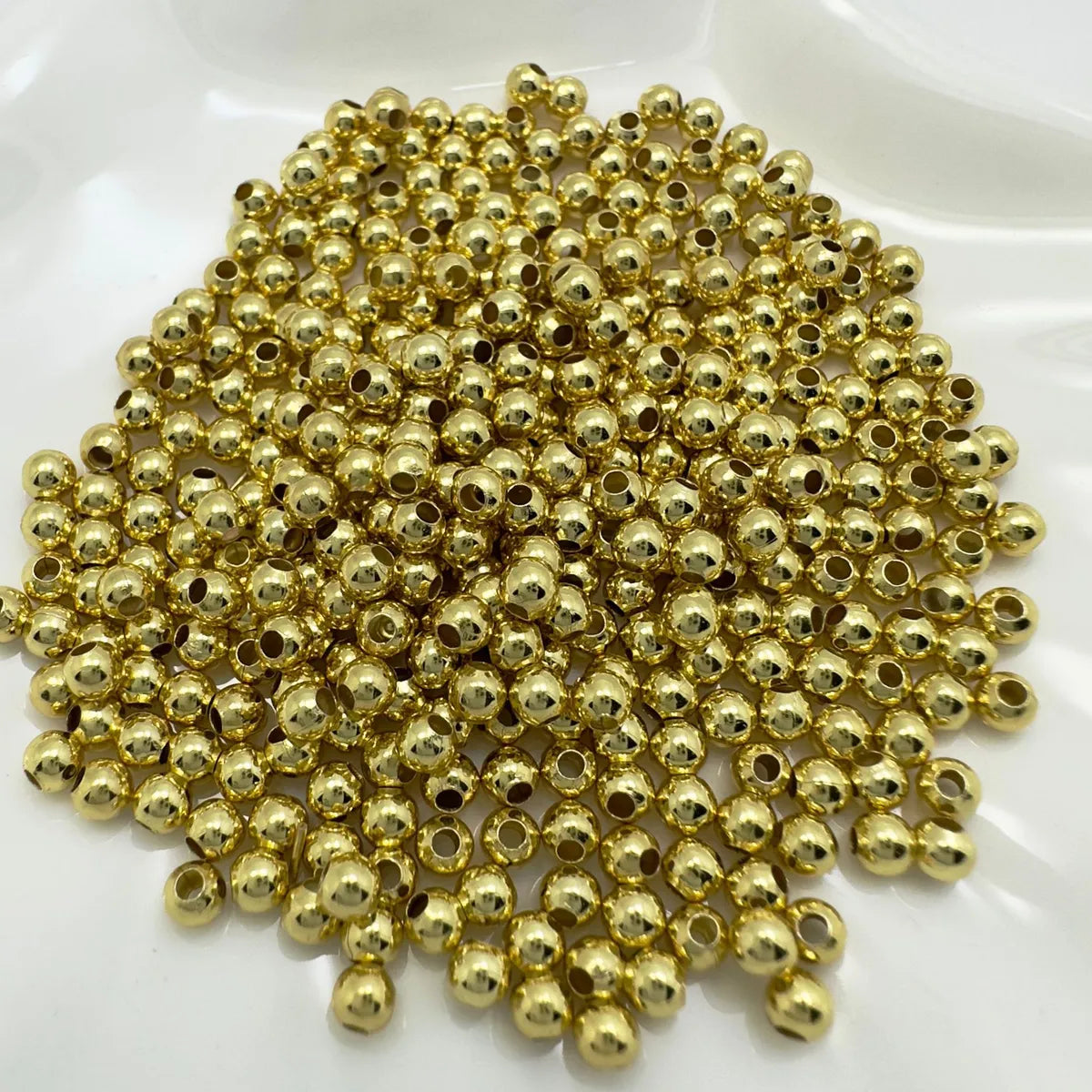 3000 Pieces Per Pack Diameter 3mm Copper Solid Color Beads