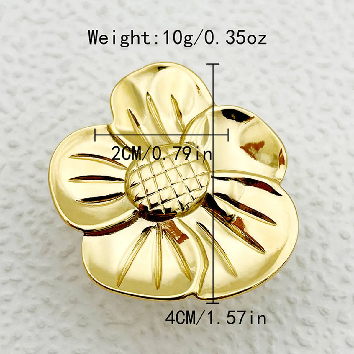 304 Stainless Steel 14K Gold Plated Casual Modern Style Simple Style Plating Flower Open Rings