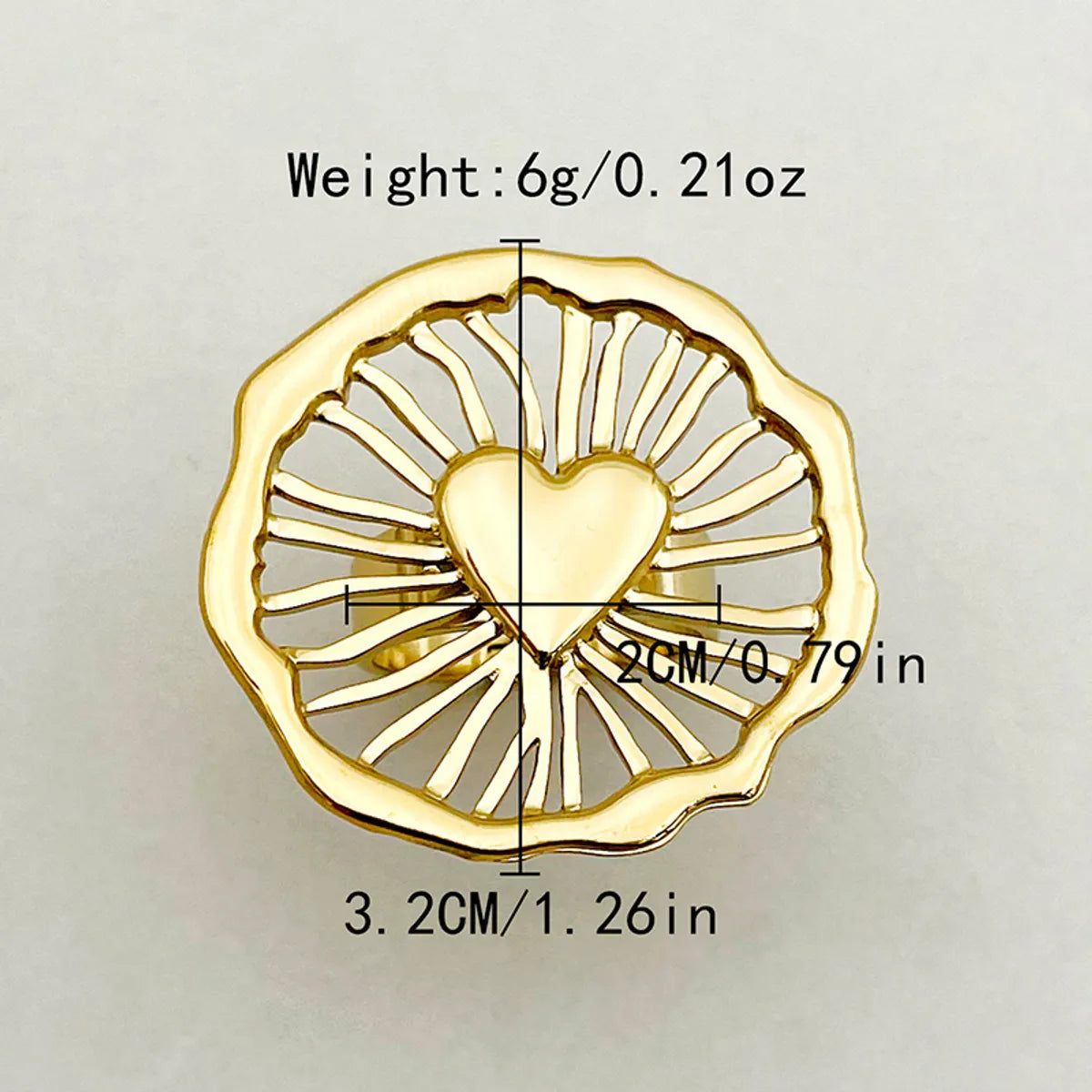 304 Stainless Steel 14K Gold Plated Casual Roman Style Commute Plating Hollow Out Inlay Heart Shape Twist Natural Stone Open Rings