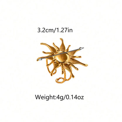 304 Stainless Steel 14K Gold Plated Elegant Classical Vintage Style Pearl Plating Sun Flower Butterfly Open Rings