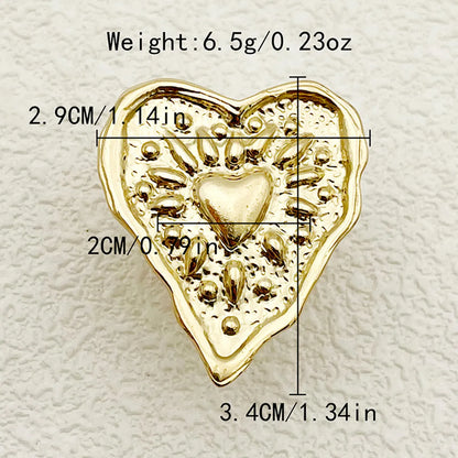 304 Stainless Steel 14K Gold Plated Elegant Exaggerated Simple Style Plating Heart Shape Dragonfly Natural Stone Zircon Rings