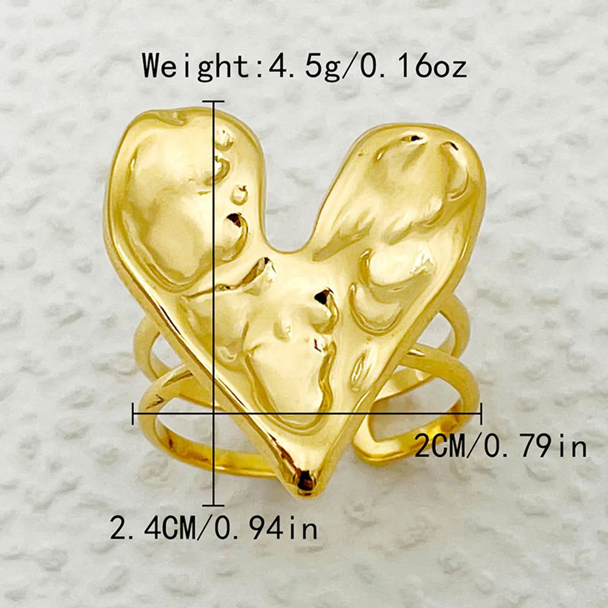 304 Stainless Steel 14K Gold Plated Elegant Exaggerated Simple Style Plating Heart Shape Dragonfly Natural Stone Zircon Rings