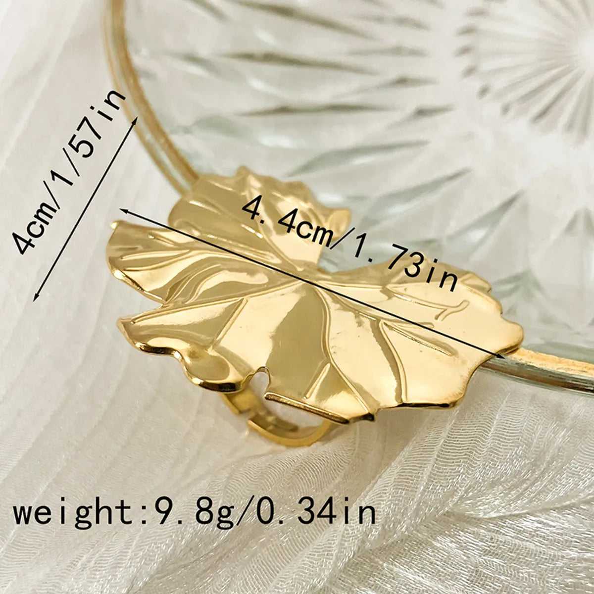 304 Stainless Steel 14K Gold Plated IG Style Sweet Plating Round Flower Open Rings