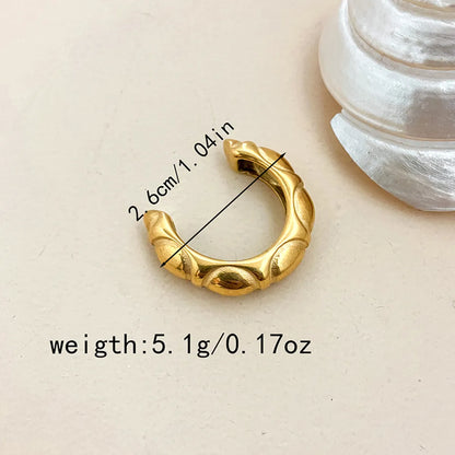 304 Stainless Steel 14K Gold Plated Vintage Style Classic Style Artistic Plating Hollow Out Inlay Geometric Waves Solid Color Natural Stone Rings Bracelets