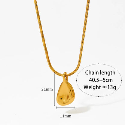 304 Stainless Steel 16K Gold Plated White Gold Plated Gold Plated Elegant Simple Style Geometric Pendant Necklace