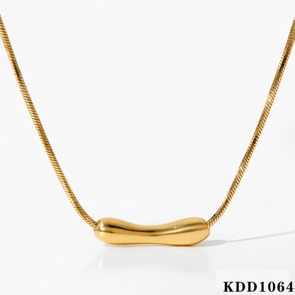 Wholesale Jewelry Casual Solid Color 304 Stainless Steel No Inlaid 16K Gold Plated White Gold Plated Gold Plated Pendant Necklace