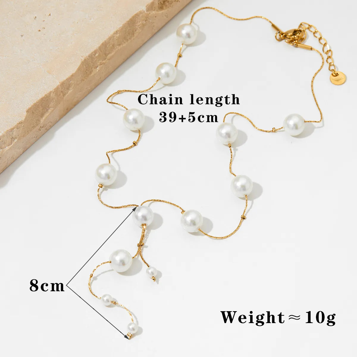 304 Stainless Steel 14K Gold Plated White Gold Plated Gold Plated Elegant Pearl Necklace