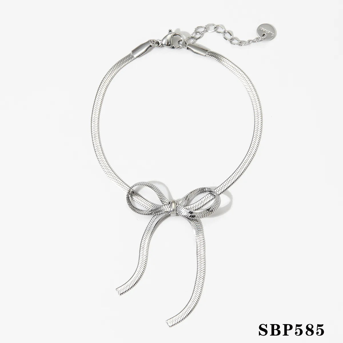 Wholesale Jewelry Modern Style Sweet Bow Knot 304 Stainless Steel No Inlaid 16K Gold Plated White Gold Plated Gold Plated Bracelets Earrings Necklace