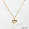 304 Stainless Steel 14K Gold Plated White Gold Plated Sweet Heart Shape Necklace