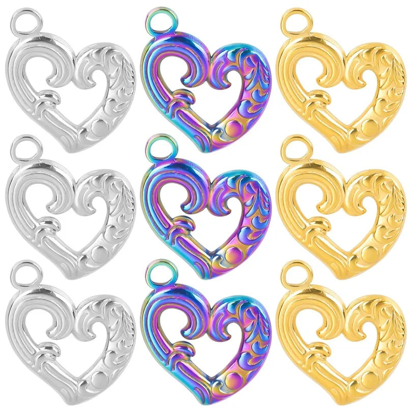 Wholesale Jewelry Basic Modern Style Classic Style Heart Shape 304 Stainless Steel 18K Gold Plated Plating Pendant Necklace