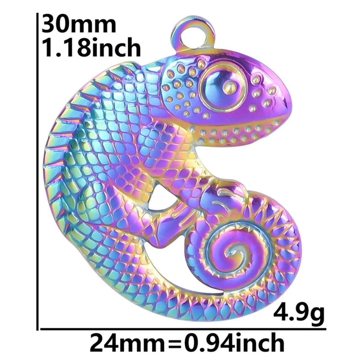 304 Stainless Steel 18K Gold Plated Basic Modern Style Classic Style Plating Lizard Pendant Necklace