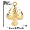 304 Stainless Steel 18K Gold Plated Basic Modern Style Classic Style Plating Mushroom Pendant Necklace