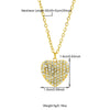 Wholesale Jewelry Casual Heart Shape 201 Stainless Steel 304 Stainless Steel Zircon 18K Gold Plated Inlay Pendant Necklace