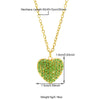 Wholesale Jewelry Casual Heart Shape 201 Stainless Steel 304 Stainless Steel Zircon 18K Gold Plated Inlay Pendant Necklace