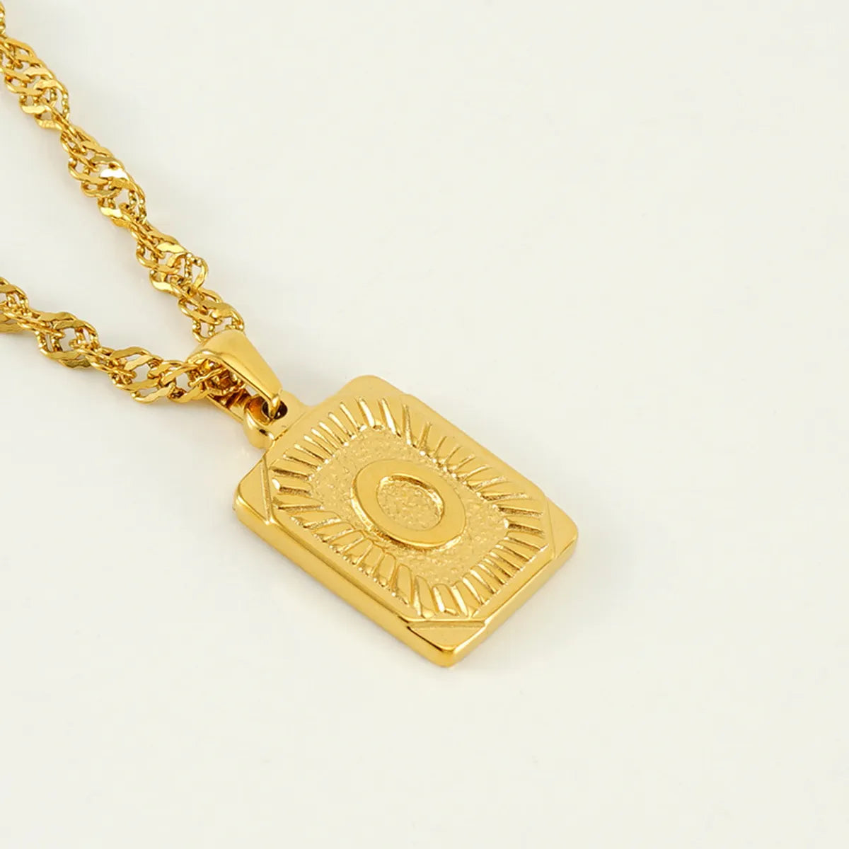 304 Stainless Steel 18K Gold Plated Casual Letter Pendant Necklace