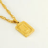 304 Stainless Steel 18K Gold Plated Casual Letter Pendant Necklace