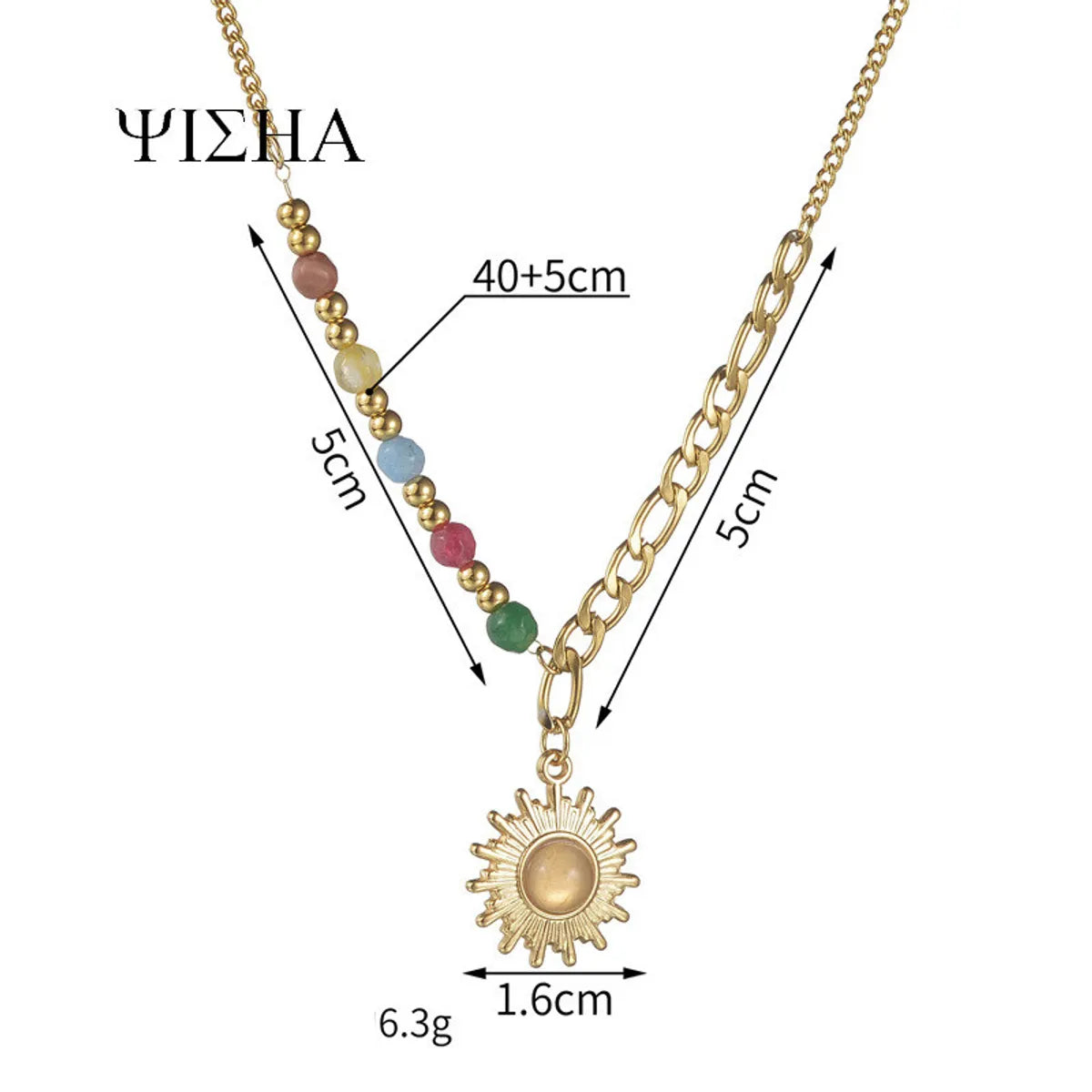 304 Stainless Steel 18K Gold Plated Casual Simple Style Cross Star Zircon Pendant Necklace