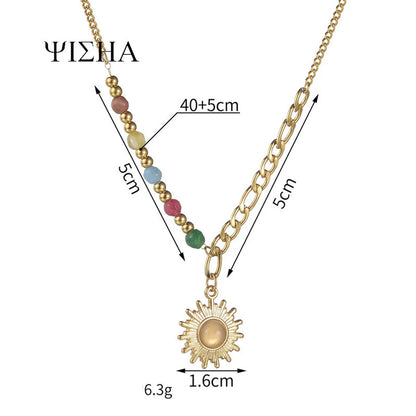 304 Stainless Steel 18K Gold Plated Casual Simple Style Cross Star Zircon Pendant Necklace