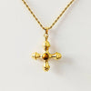 304 Stainless Steel 18K Gold Plated Casual Simple Style Polishing Plating Inlay Cross Artificial Gemstones Earrings Necklace