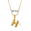 304 Stainless Steel 18K Gold Plated Classic Style Letter Necklace