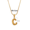 304 Stainless Steel 18K Gold Plated Classic Style Letter Necklace