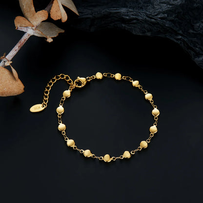 304 Stainless Steel 18K Gold Plated Commute Shiny Sequins Geometric Round Bracelets Necklace